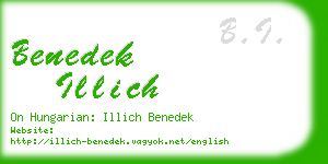 benedek illich business card